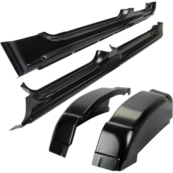 Kojem Outer Rocker Panels & Cab Corners for 1999-2007 Chevy GMC Silverado Pickup 4 Door Crew Cab Pair Replacement