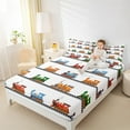 thumbnail image 4 of Castle Fairy Colorful Train 4 Pieces Queen Sheet Sets for Boys Teens Men,Steam Engine Ultra Soft Flat Sheet,Railway Railroad Queen Fitted Sheet,Luxury Bedroom Decor, 4 of 7
