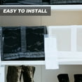 thumbnail image 4 of HEALEEP 3 Pcs Étagère Extensible Blanche PP Rangement Ajustable pour Organisation de Garde-Robe, 4 of 8