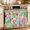 Pink, variant on Oven Skirt Curtain for Kitchen 20x27 Inch, Flowers Leaves Oven Curtain with 8 Ribbon Ties & Ruffle Trim, Stove Skirt Curtain Dishwasher for Cabinets Over Sinks Tropical Summer Botanical Watercolor