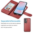 thumbnail image 4 of Wallet Case for Samsung Galaxy S24 FE Wallet Case 6.7" 5G (2024), [9 Card Slots] Luxury PU Leather Credit Holder Carrying Folio Flip [Detachable] Kickstand Magnetic Phone Cover & Lanyard [Wine], 4 of 5