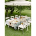 thumbnail image 5 of 60x102 Inch Outdoor Tablecloth with Umbrella Hole Zipper Rectangle Farmhouse Florals Rectangular Tablecloths Outside Waterproof Watercolors Spring Botanical Wildflowers Patio Table Cover for Picnic, 5 of 8
