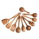 thumbnail image 2 of Juego de utensilios de cocina de madera natural Utensilios de cocina de made teca Cucharas de cocina antiadherentes de mango largo Regalo de piezas Macarena utensilios de cocina, 2 of 8