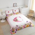 thumbnail image 4 of Erosebridal Monogrammed Comforter Sets Queen Size,Personalized Initial Bedding Queen Comforter Set,Letter Decoration,Reversible,Ultra Soft,3-Piece, 4 of 8