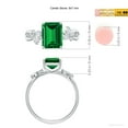thumbnail image 5 of ANGARA Lab Grown 2.25 Ct Emerald-Cut Emerald Butterfly Engagement Ring for Women in 14K White Gold (Size-9x7mm) | May Birthstone, Anniversary, Jewelry Gift for Women | Lab-Grown Emerald Ring, 5 of 9