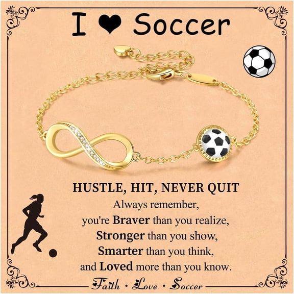 NICKSUN Stocking Stuffers Christmas Gift- Baseball/Softball/Football/Soccer/Basketball/Tennis/Volleyball Infinity Bracelets for Women,14K Gold Plated Sport Accessories Birthday Gifts for Women Mom