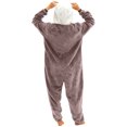 thumbnail image 7 of REORIAFEE Winter Pajamas for Women Set 1 Piece Fleece Warm Loungewear with Pockets Long Sleeve Jumpsuit Pants Color Block Sleepwear Pink S-2XL, 7 of 7