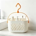thumbnail image 4 of 1Pc Plastic Shower Caddy Basket,Hanging Shower Basket,Wall Hanging Storage Basket,Kitchen Organizer with Hooks,Hanging Bathroom Dorm Organizer,Portable Storage Caddy Tote for Garden Tools,White, 4 of 4