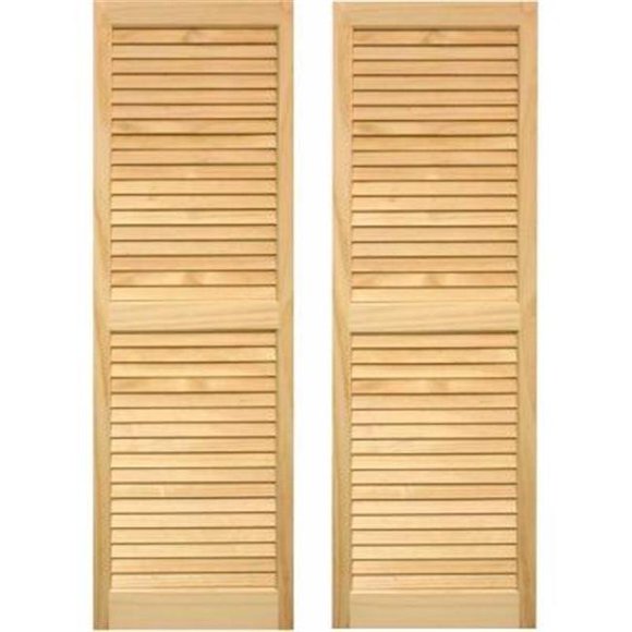 Exterior Louvered Shutters 15 x 63 in.