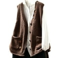 thumbnail image 2 of Roncen Women's Spring Sweaters Vest 2026 Sleeveless Button Down Cropped Pockets Chunky Knit Cardigan Trendy Tank Tops, 2 of 5