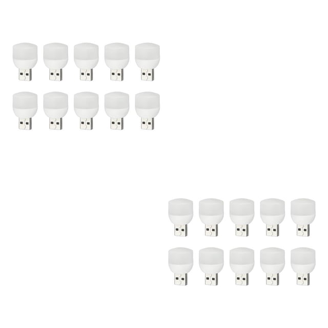 Naiovety Libro luces USB LED portátil dormitorio plástico iluminación festival cumpleaños 10 piezas de luz blanca 2Conjunto