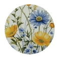 thumbnail image 2 of RUIYC Daisy Flower Table Cover Watercolor Chamomile Flowers Background Elastic Edge Fitted Round Waterproof Reusable Tablecloth for Party Holiday Picnic, 2 of 7