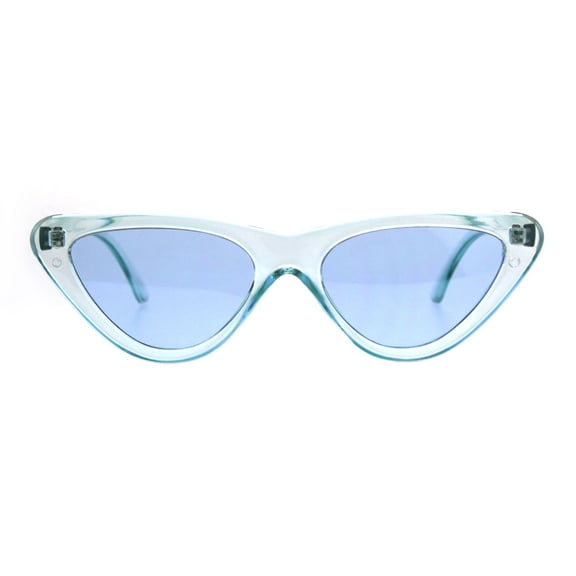 Womens Snug Classic Vintage Goth Cat Eye Sunglasses Blue