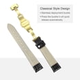 thumbnail image 4 of Uxcell Leather Band Deployment Buckle Watch Strap 17mm Leather Strap, Black Gold, 4 of 5