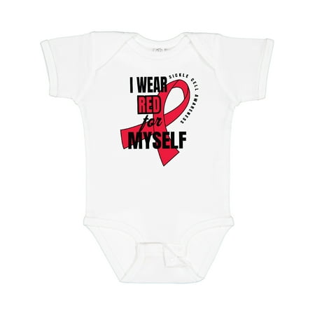 

Inktastic Sickle Cell Awareness I Wear Red For Myself Boys or Girls Baby Bodysuit