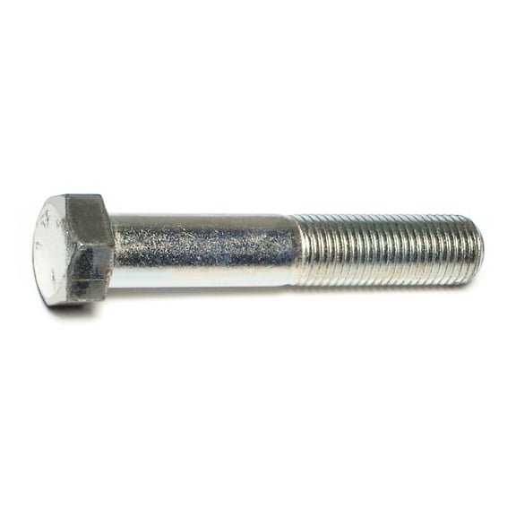7/16"-20 x 2-1/2" Zinc Plated Grade 5 Steel Fine Thread Hex Cap Screws CSHS5-406