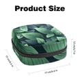 thumbnail image 2 of Sanitary Napkin Storage Bag, Tropical Leaves Background Portable Menstrual Pad Bag for Teen Girls Store Panty Liners Tampons Sanitary Pads for Women Ladies, 2 of 6
