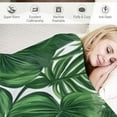 thumbnail image 3 of FUMJ Tropical Leaves Throw Blanket Palm Leaf Pattern Plush Blanket for Sofa Couch Kids Botanical Nature Sherpa Blanket Breathable Leaf Branches Warm Fuzzy Blanket Room Decor Throw, 3 of 6