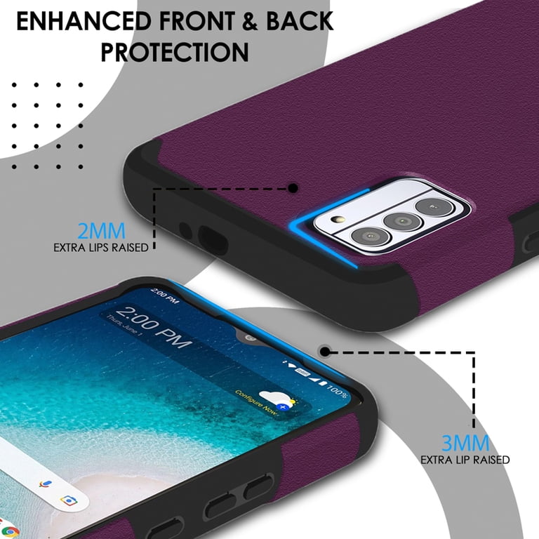 Custodia per iPhone 13 Pro a doppio strato robusta, protezione militare con kickstand e protezione scorrevole