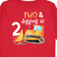 thumbnail image 4 of Inktastic Two and Digging It Bulldozer 2nd Birthday Boys or Girls Long Sleeve Toddler T-Shirt, 4 of 5