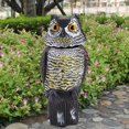 thumbnail image 5 of Duradero Cabeza Giratoria Búho Señuelo Protección Repelente Aves Plagas Espantapájaros Jardín (Sonido), 5 of 5
