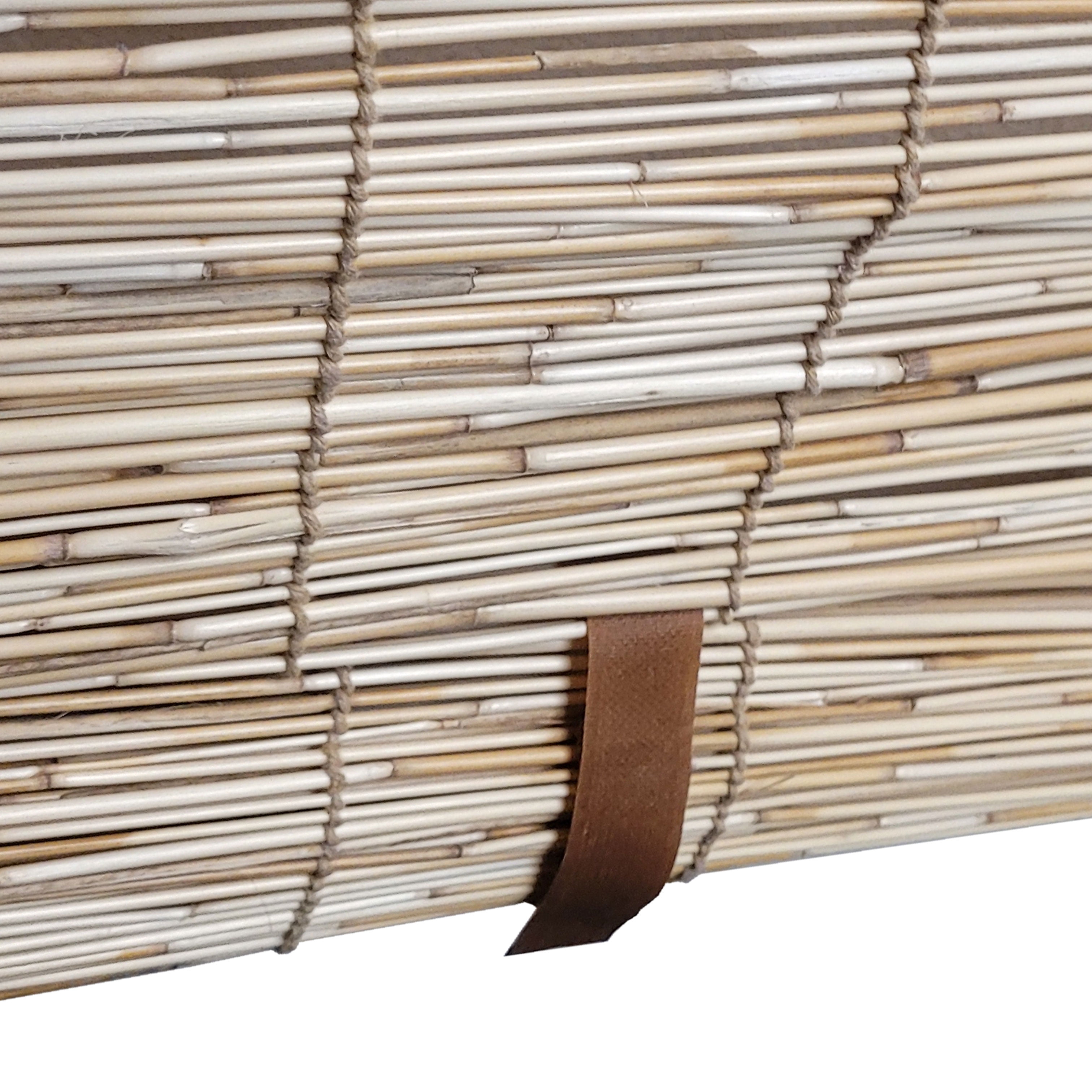 Backyard X-Scapes Manual Roll-Up Reed Cord Free Blinds, Natural, 48