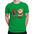 thumbnail image 2 of Santa and Krampus Unite Men's T-shirt, 2 of 3