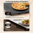 thumbnail image 3 of Warming Mat for Food, Electric Warming Tray with 6 Temp Settings & 6-Hour Timer, Auto Shut-Off, Full Surface Heating, Portable, Rollable Food Warmer for Home, Parties Buffets Daily Use, Gray, 3 of 8