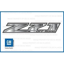 Decal Mods Z71 Off Road decals stickers Gradient fits Chevy Silverado/GMC Sierra Chrome - GRCHRM (2014-2017) bed side 1500 2500 HD (set of 2)