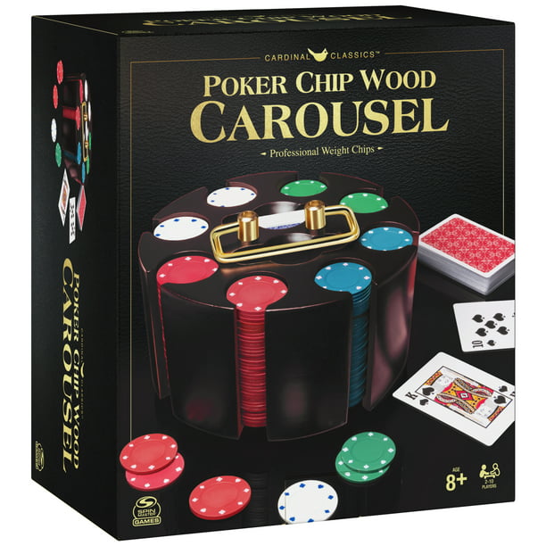 240-Piece Poker Chips with Revolving Wooden Carousel Playing Cards, for Adults and Kids Ages 8 and - Walmart.com