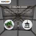 thumbnail image 6 of Sunjoy 12 x 12 ft. Outdoor Backyard Steel Frame Soft Top Gazebo with Mosquito Netting ,2-Tier Canopy Roof, Ceiling Hook, 6 of 13