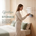 thumbnail image 4 of Bedside Shelf for Dorm Bed,Rv,Small Room and Nightstand,Wall Mounted Floating Shelves and Bedside Wall Organizer for Remote,Phone Holder,Charging Shelf,Cute Bedroom Decor for College Girl,Clear, 4 of 8