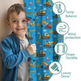 thumbnail image 3 of Blackout Kids Curtains,Cartoon Construction Vehicles Barriers Blue Pattern Childrens Insulated Curtains Set Of 2,Bedroom Essentials,Toddler Room Decor 42"x63", 3 of 5