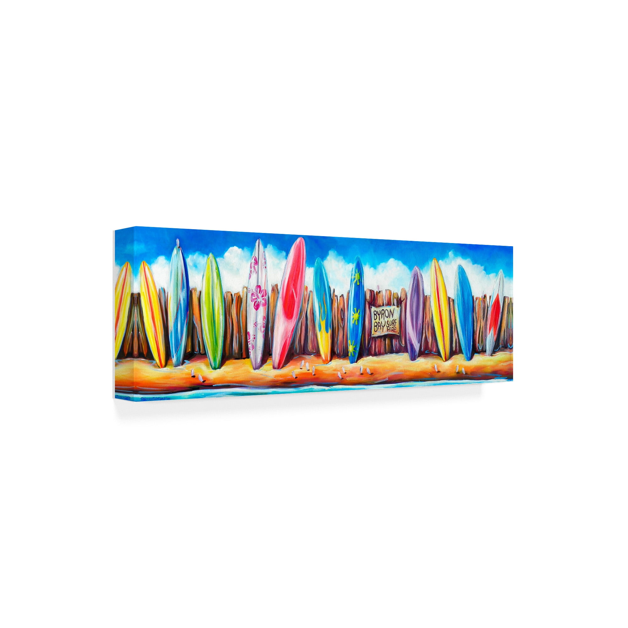 Trademark Fine Art 'Surf Byron surf' Canvas Art by Deborah Broughton
