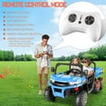 thumbnail image 3 of VIBESPARK 24V 2-Seater Ride on Toys with Remote Control, 6 Wheeler Ride on UTV, 4WD Electric Dump Truck, Motorized Riding Toys w/ Bluetooth, MP3, Music, Battery Display, Suspension, Shovel, 5MPH, 3 of 12