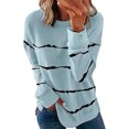 thumbnail image 1 of Gibobby Casual Sudadera para Mujer Sudadera delgada y ligera con gráficos divertidos de manga larga para mujer(Azul celeste,XG), 1 of 5