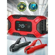 Mata1-USA Car Battery Charger & Maintainer (12V / 6A), Smart Automobile Trickle Charger & Desulfator
