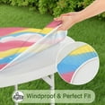 thumbnail image 5 of Pastel Wave Star Pattern Round Fitted Tablecloth with Elastic Edge,Dining Table Cover Waterproof,Outdoor Round Tablecloth for Camping,Dining,Indoor and Outdoor, 5 of 7