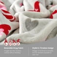 thumbnail image 5 of Gnome Love Heart Blanket Gift Ultra Soft Milkyplush™ Throw Blanket Cute gnome Pattern Heart Blankets for her Birthday Gift Blankets(Gnome Love,60"x80"), 5 of 8