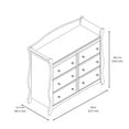 Storkcraft Avalon 6 Drawer Universal Dresser Cherry