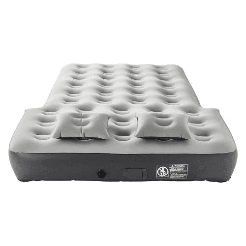 74x54.3x9.3 Inch Velour Inflatable Car Air Mattress with Built-in Pump Gray