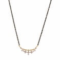 thumbnail image 1 of Efulgenz Indian Bollywood Traditional American Diamond CZ Mangalsutra Pendant Necklace Jewelry for Women,Gold, 1 of 1