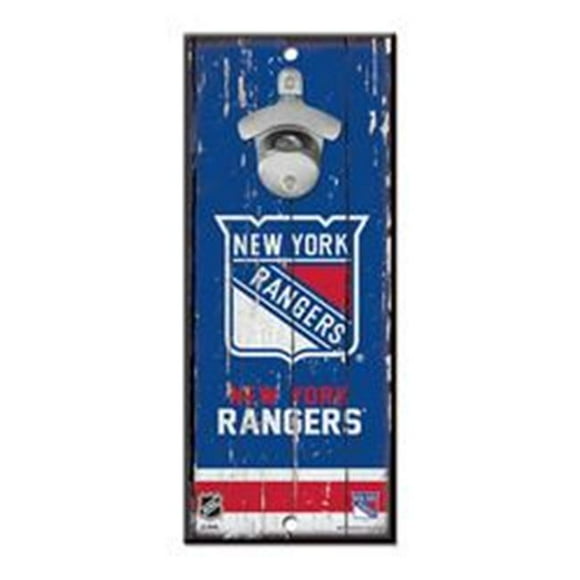 Ouvre-bouteille en Bois New York Rangers - 5 x 11 Po