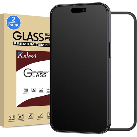 NEOYFC for 2 Pack Matte Glass Screen Protector for iPhone 14 Pro 6.1-inch 2022 with Easy Installation Frame, Anti-Glare Anti-Fingerprint, No Dazzling, 9H Tempered Glass Film, Dynamic