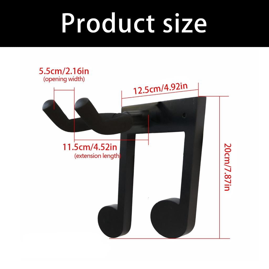 Guitar Wall Hangers Holder Display Stand Note Shape Guitar Hook Adjustable Display Stand Wall Ukulele Storage Rack