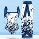 thumbnail image 4 of Traje De Baño Damas 2 piezas de traje de baño de playa para mujer con cordones y vestido para deportes acuáticos (L White Leave, 4 of 7