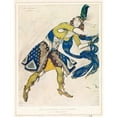 thumbnail image 3 of Léon Bakst 15x18 Black Modern Framed Museum Art Print Titled - Indo-Person Costume Project, Executed by Leon Bakst for ‘La Marquise Casati’ (1912), 3 of 5