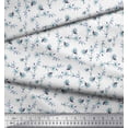 thumbnail image 2 of Soimoi Poly Georgette Fabric Leaves & Magnolia Floral Print Sewing Fabric Yard 42 Inch Wide, 2 of 3