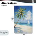 thumbnail image 4 of Stupell Industries Tropical White Clouds & Sails Canvas Art, 30 x 45, by Petals Prints Design, 4 of 8