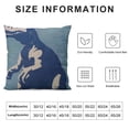 thumbnail image 5 of Decorative Throw Pillow Cover for Couch Sofa, Tyrannosaurus Dinosaur in Navy Paleontologist Home Decor Pillow Case Inch, 5 of 5